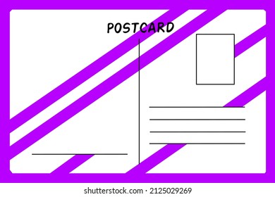 graphic design or template. simple but cool vector postcard with white paper texture and blank area.