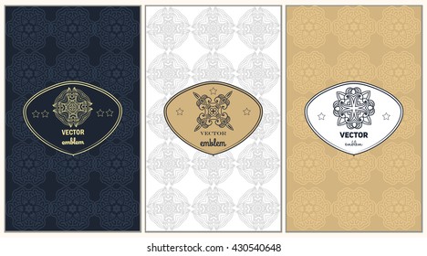 Graphic Design Templates for Logo, Labels and cover. Abstract Line Patterns Backgrounds. Collection for Banners, Flyers, Placards and Posters. Retro Backgrounds.