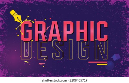 graphic design text elements. Graphic design banner. graphic design poster