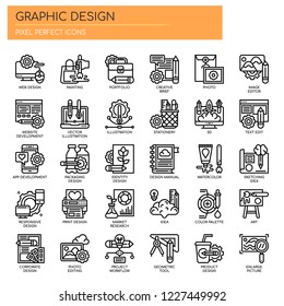 Graphic Design , Thin Line and Pixel Perfect Icons