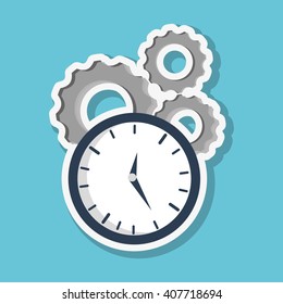 Graphic design of time , vector illustration