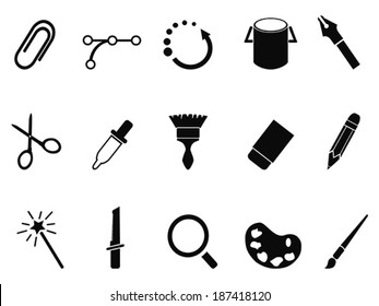 graphic design tools icon set