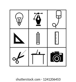 Graphic design tools vector pictogram