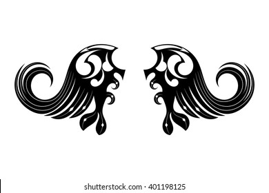 Graphic design Tribal tattoo wings