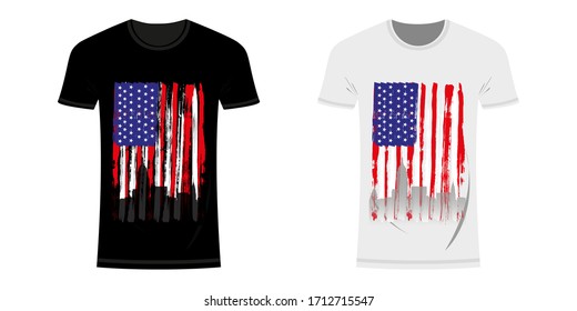 New York State Flag Distressed T-Shirt