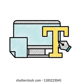 graphic design type tool fountain pen paper