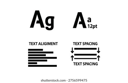Graphic design typography elements and symbols