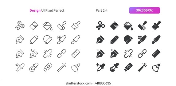 Graphic Design UI Pixel Perfect Well-crafted Vector Thin Line And Solid Icons 30 3x Grid for Web Graphics and Apps. Simple Minimal Pictogram Part 2-4