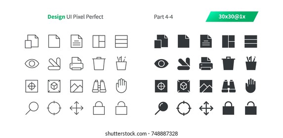Graphic Design UI Pixel Perfect Well-crafted Vector Thin Line And Solid Icons 30 1x Grid for Web Graphics and Apps. Simple Minimal Pictogram Part 4-4