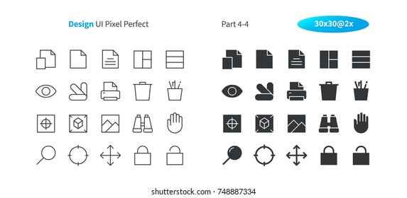 Graphic Design UI Pixel Perfect Well-crafted Vector Thin Line And Solid Icons 30 2x Grid for Web Graphics and Apps. Simple Minimal Pictogram Part 4-4