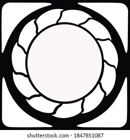 graphic design unique round icon