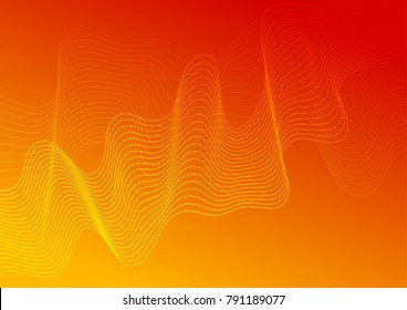 The graphic design for use in the projects business, science, education and technology. Abstract wavy line background in modern style, vector illustrations.  glowing, artistic  wavy lines.