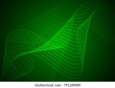 The graphic design for use in the projects business, science, education and technology. Abstract wavy line background in modern style, vector illustrations.  glowing, artistic  wavy lines.