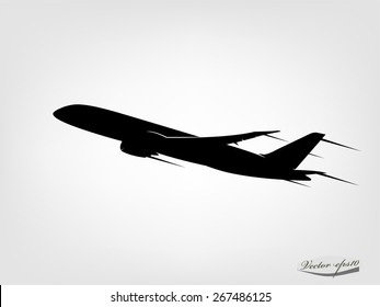 graphic design vector of airplane silhouette