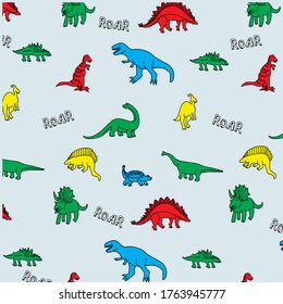 graphic design vector dinosaurs for t-shirt