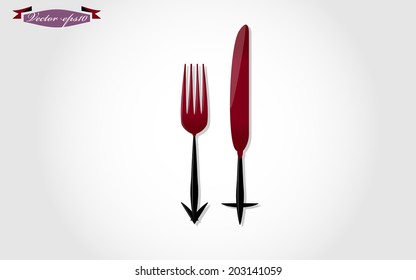 graphic design vector of fork and knife