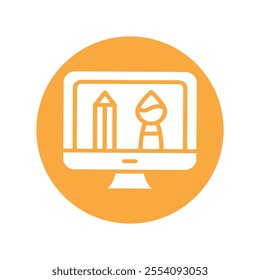 Graphic design vector Glyph Cricle Icon.Eps file 10