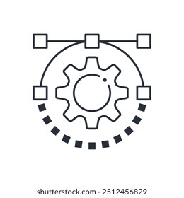 Graphic design. Vector graphics. Creative tool, opportunity. Linear vector icon illustration isolated on white background.