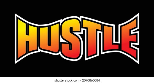 graphic design vector, hustle t-shirt