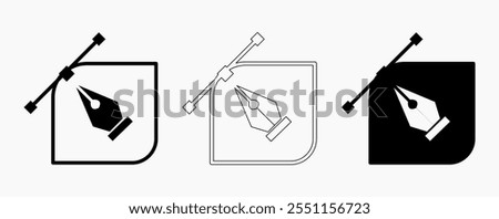 Graphic design vector icon. Designer tools for web design. Logo for designer or illustrator.