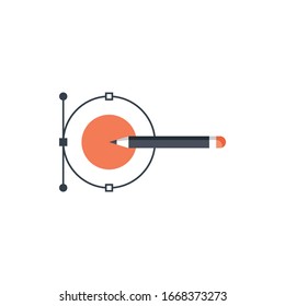 Graphic Design Vector Icon. Stock vector illustration isolated on white background.