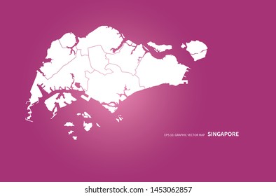 graphic design vector map of asia.
singapore map.