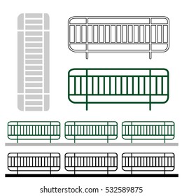 Graphic design vector for road fence in bangkok