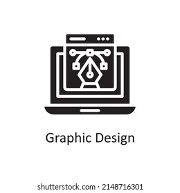 Graphic Design vector Solid Icon Design illustration. Creative Process Symbol on White background EPS 10 File