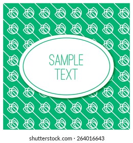 Graphic design vintage frame. Abstract outline patterns. Vector illustration.