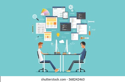 graphic design and  web  developer working on workplace.  develop for website and application.programming.business character.programmer.web creative design .web coding
