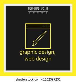 graphic design, wed design vector icon