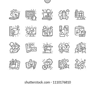 Graphic design Well-crafted Pixel Perfect Vector Thin Line Icons 30 2x Grid for Web Graphics and Apps. Simple Minimal Pictogram