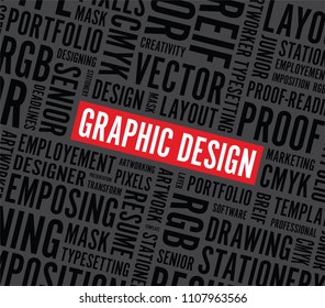 graphic design word background