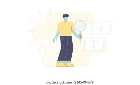 Graphic designer concept flat illustration. Suitable for banner, website, web design, ui design, etc.