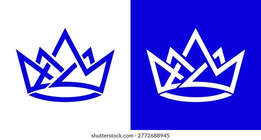 A graphic designer creates royal crown illustrations on paper