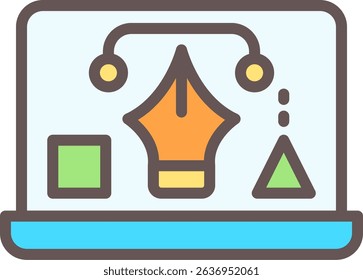Graphic Designer Filled Style Icon Design