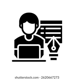 Graphic Designer Icon Glyph Vector Illustration