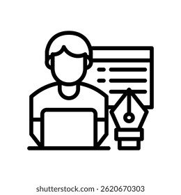 Graphic Designer Icon Line Vector Illustration