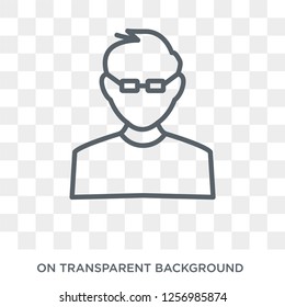 Graphic designer icon. Trendy flat vector Graphic designer icon on transparent background from Professions collection. High quality filled Graphic designer symbol use for web and mobile