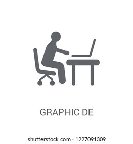 Graphic designer icon. Trendy Graphic designer logo concept on white background from Professions collection. Suitable for use on web apps, mobile apps and print media.