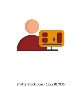 graphic designer icon vector. job and profession flat icon
