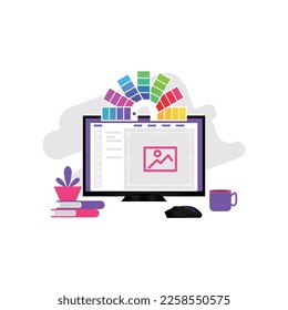 Graphic designer illustration vector on white background