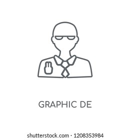 Graphic designer linear icon. Graphic designer concept stroke symbol design. Thin graphic elements vector illustration, outline pattern on a white background, eps 10.