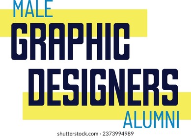 Graphic Designer Male Alumni Vector Illustration Typgraphy Design