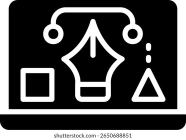 Graphic Designer Modern Black Icon Design