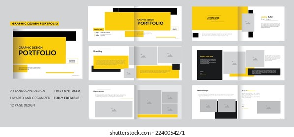 Graphic Designer portfolio, Catalogs template for your business