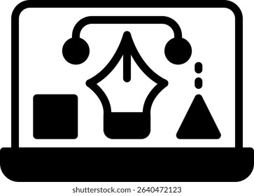 Graphic Designer Semi Solid Icon Design