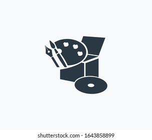 Grafische Designer-Software-Symbol einzeln auf sauberem Hintergrund. Grafische Designer-Software-Symbol-Zeichnen Symbol in modernem Stil. Vektorillustration-Illustration für Ihr Web-Logo-App UI-Design.
