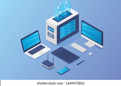 graphic designer tools gadget with laptop tablet drawing sketch and pc computer database