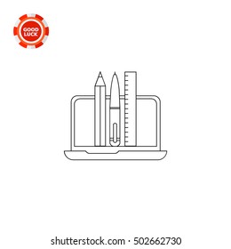 Graphic Designer Tools Line Icon